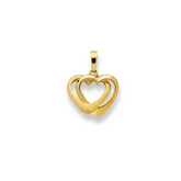 Pendentif coeur en or 18 carats 750 - 14x12 mm
